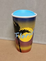 Starbucks Ceramic Travel Tumbler Coffee Mug 12oz 2016 Florida Palm Tree Sunset - $16.95