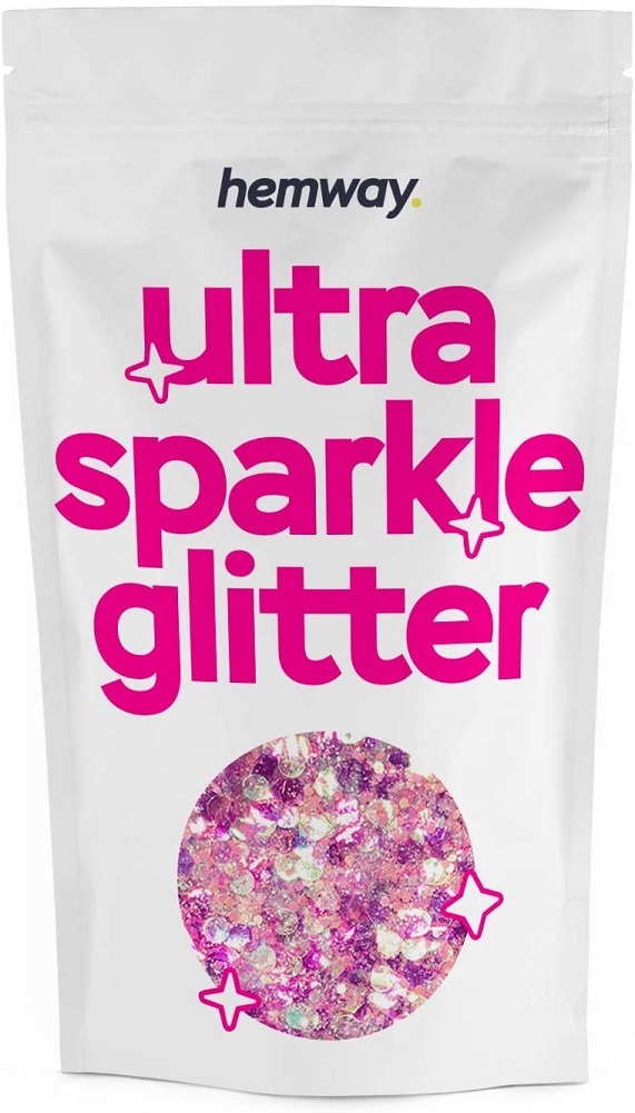 Hemway Unicorn Dark Pink Mix Glitter Chunky Multi Purpose Dust Powder Arts 500g