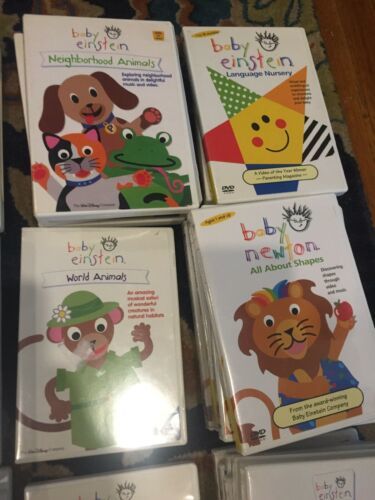 12 Lot Disney Baby Einstein Educational DVDs, Music Shapes Animals, All ...