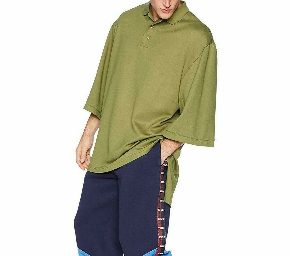PUMA X Fenty Baggy Oversize Polo Shirt, Olive Green Branch Men's XL 54-56
