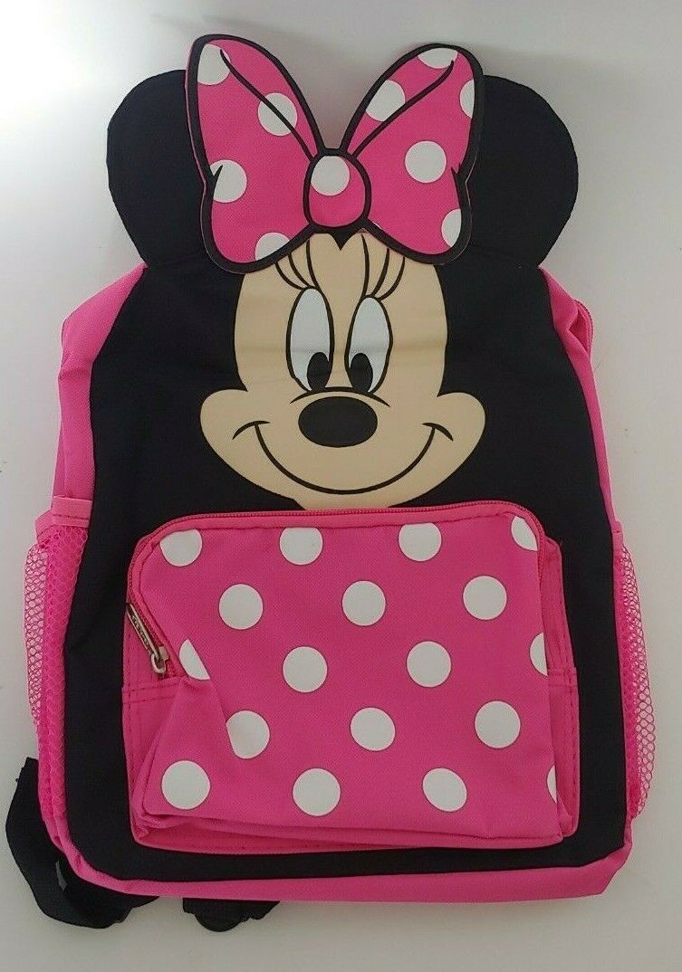 Primary image for *NEW* Disney Girl's 12-inch Minnie Mouse Big Face Backpack