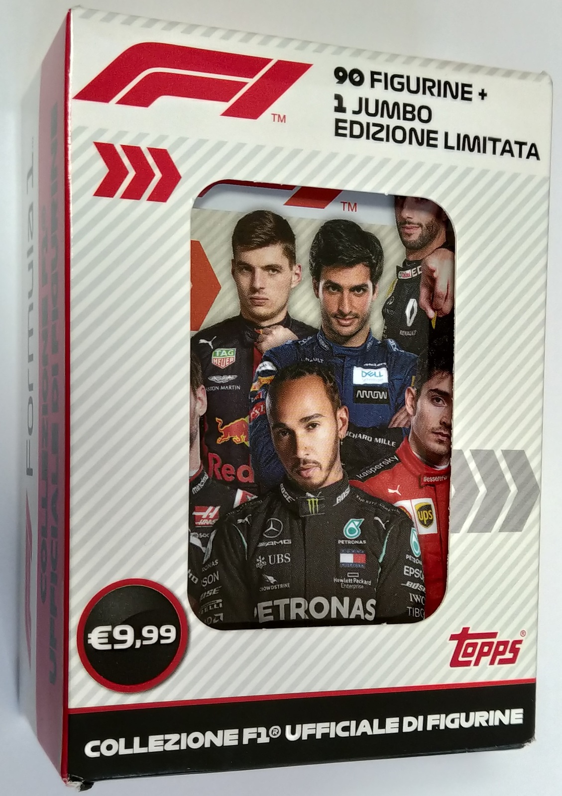Formula 1 F1 Tin Box 90 Stickers + Jumbo Limited Edition Topps