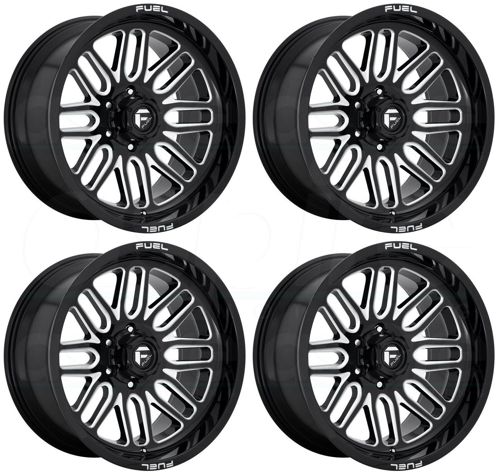 20x10 Fuel Ignite D662 8x170 18 Black Milled Wheels Rims Set(4) Wheels