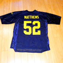 Reebok NFL Jersey Green Bay Packers Clay Matthews Navy Throwback Size Large - $19.69