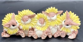 Vintage Enesco Easter Sunflower Bunnies Figure - $15.00