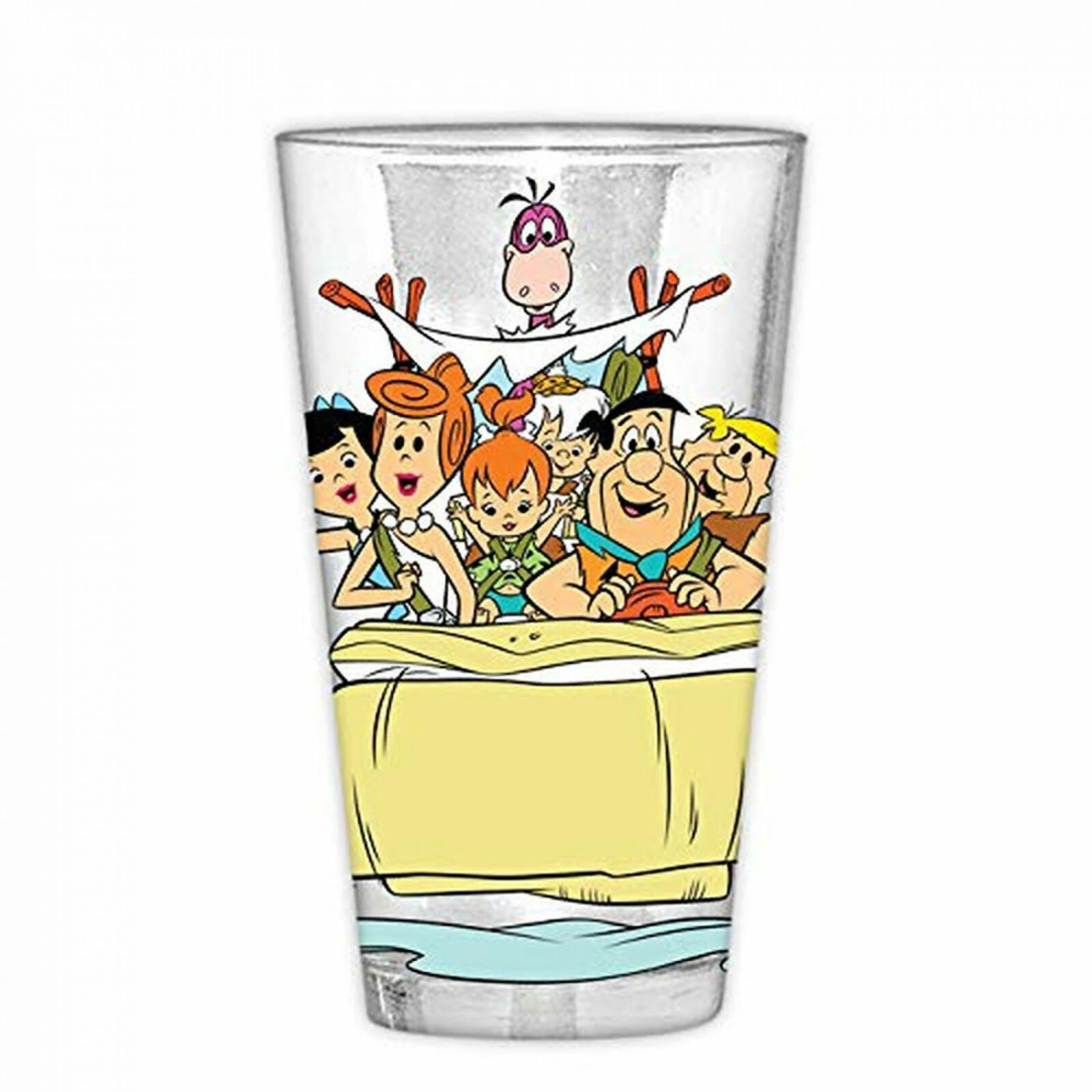 Flintstones 16 Ounce Pint Glass Clear - Mugs