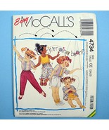 McCall&#39;s Jumping Beans Shirt Top Skirt Pants Shorts 4734 Girls 3,4,5 or ... - $2.99