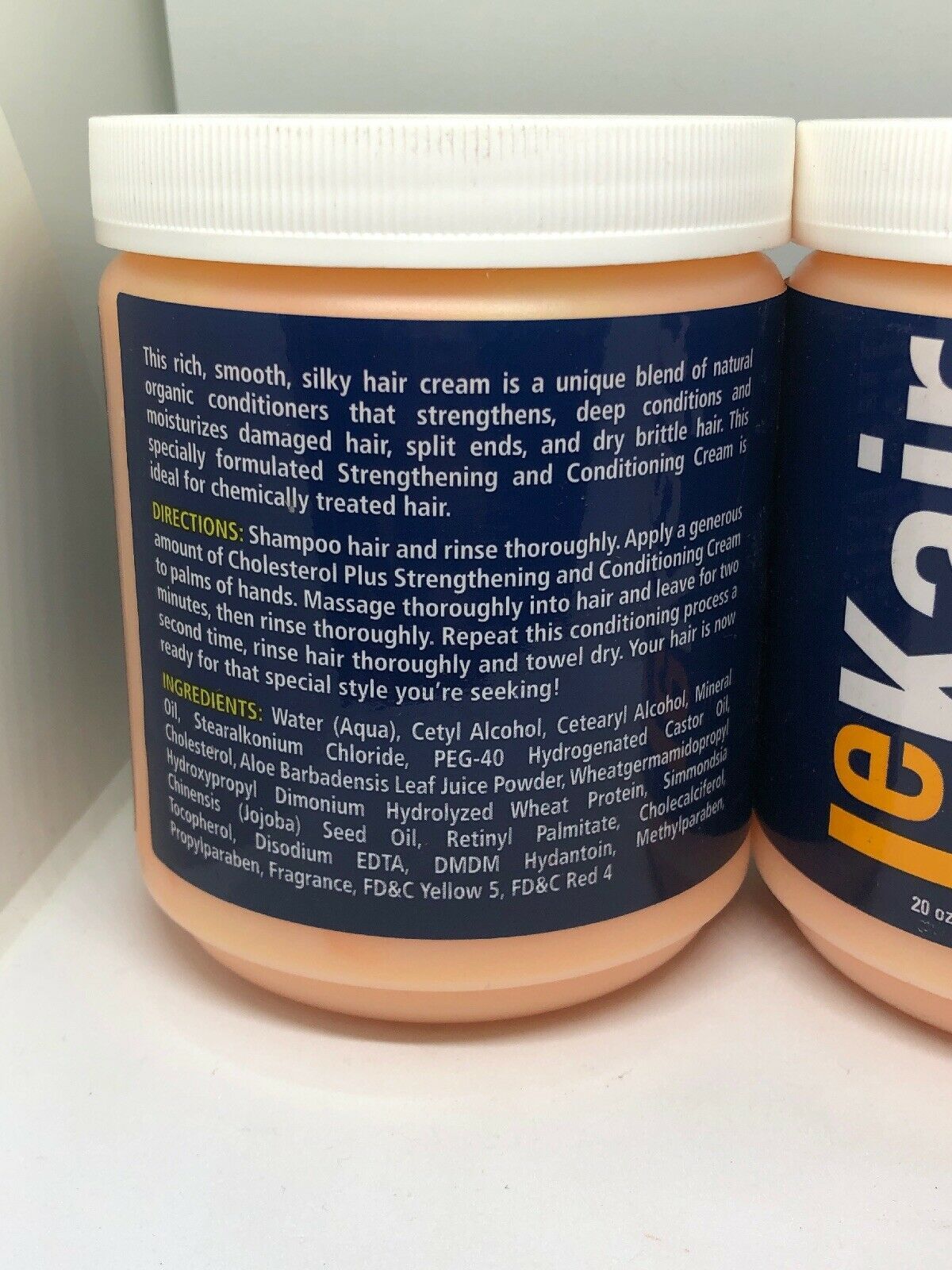 (2) LeKair Cholesterol Plus Strengthening and Conditioning Cream 20