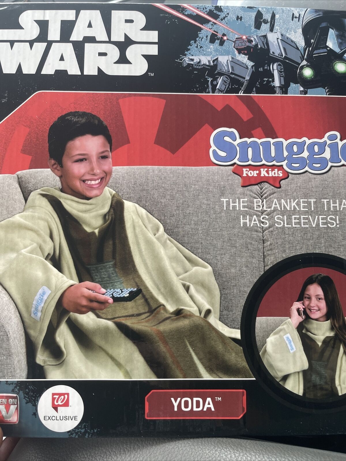 Star Wars Yoda Snuggie For Kids Blanket With Sleeves As Seen on TV NEW