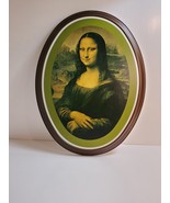 Vintage Mona Lisa oval Ektachrome metal art print, 1974 - $20.99