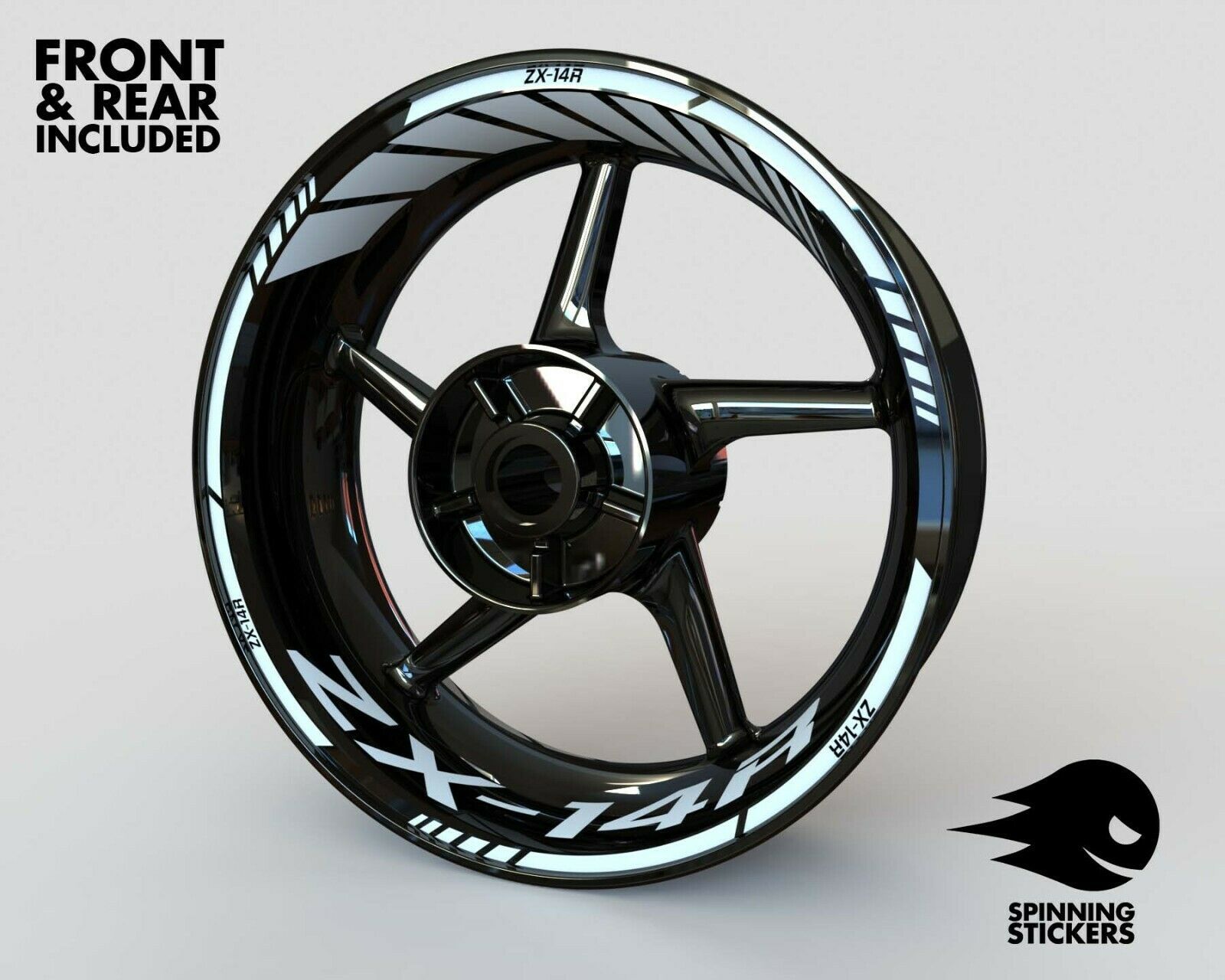  RIM STICKERS Fits Kawasaki ZX14R ZX14R ZX14R Decals Wheel Stripes