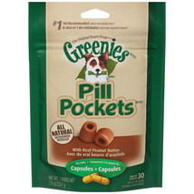 Greenies Pill Pockets Dog Treats Real Peanut Butter Flavor Capsule 30 Co... - $37.21