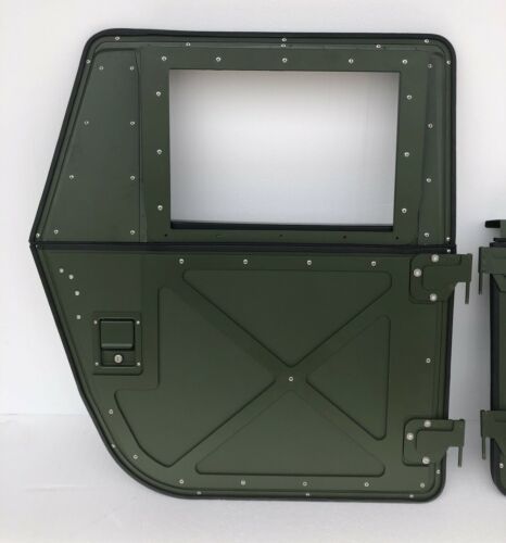 MILITARY HUMVEE TACTICAL HALF DOORS - GREEN - SET OF 2 HARD X-DOORS ...