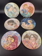 Lot of 6 Vintage Royal Doulton England Edna Hibel Porcelain Collectors P... - $67.72