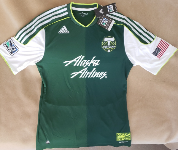 Adidas Major League Soccer Alaska Airlines Portland Timbers Jersey New