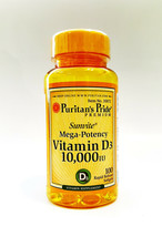 Puritan's Pride VITAMIN D3 10000IU 100 Softgels Premium Sunvite Mega-Potency - $16.27