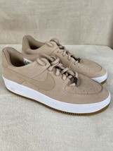 Nike Women's Air Force 1 Sage Low 'Beige Suede' White AR5339-203 Size 12 - $99.00
