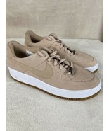 Nike Women&#39;s Air Force 1 Sage Low &#39;Beige Suede&#39; White AR5339-203 Size 12 - $99.00
