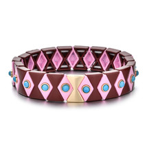 12 Colors Enamel Stretch Bracelets for Women Stacking Casual Bracelet Ti... - $19.64