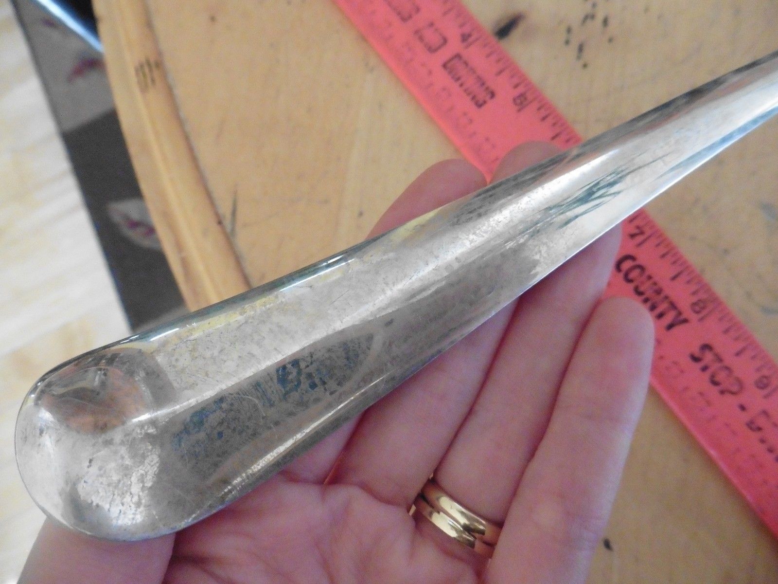 Vintage Gerity Silver Plate Serving Spoon Ladle G48 apx 13" Flatware