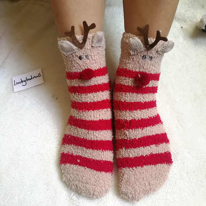 Soft Fuzzy Socks with Gift Box | Xmas Gift for Women