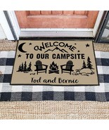  Personalized Welcome To Our Campsite Doormat, New Home Outdoor Entrance Mat Rug - $29.65