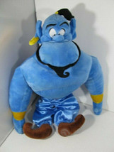Disney Store Genie Alladin 18&quot; Authentic Patch Blue Plush Doll Satin Pants - $24.75