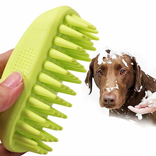 MDN Dog Bath Brush Best Pet Bathing Tool Dogs Cats Rubber Grooming