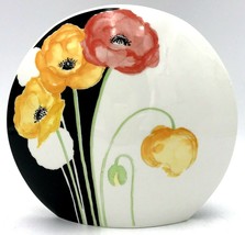 Mikasa Art Deco Bone China Vase Decor Lax 7.5&quot; x 8.5&quot; x 3&quot; Japan Floral ... - $22.99
