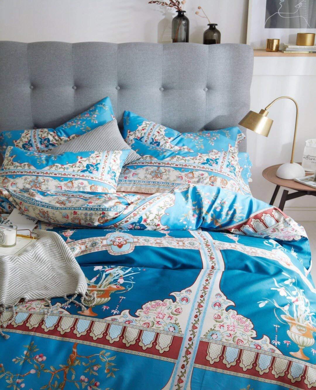 Luxury Duvet Cover Vintage Portuguese Tiles Multicolored Azulejos