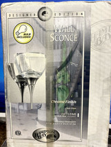 Hampton Bay Wall Sconce One Light~Chrome FINISH~440-559 Modern Designer~Glass - $32.35