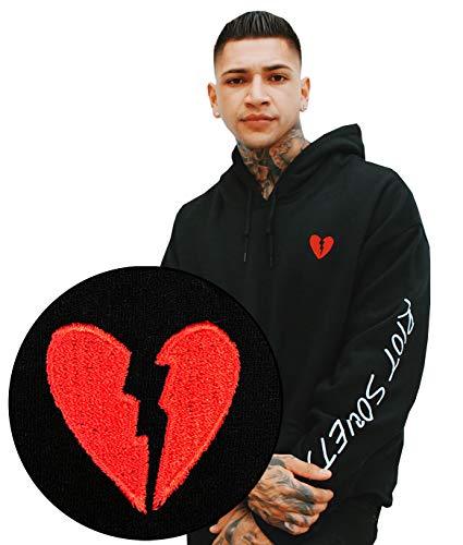 red broken heart hoodie