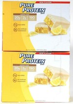 2 Boxes Pure Protein 10.58 Oz Lemon Cake 20g Protein GF 6 Count Bar BB 10/29/21