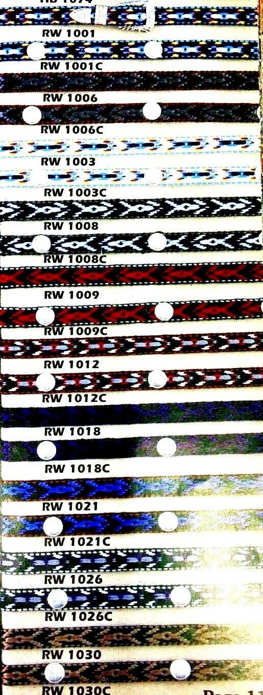 Western HATBAND with Buckle Set Multi-Colored List#1 Cowboy/Cowgirl Hat Band