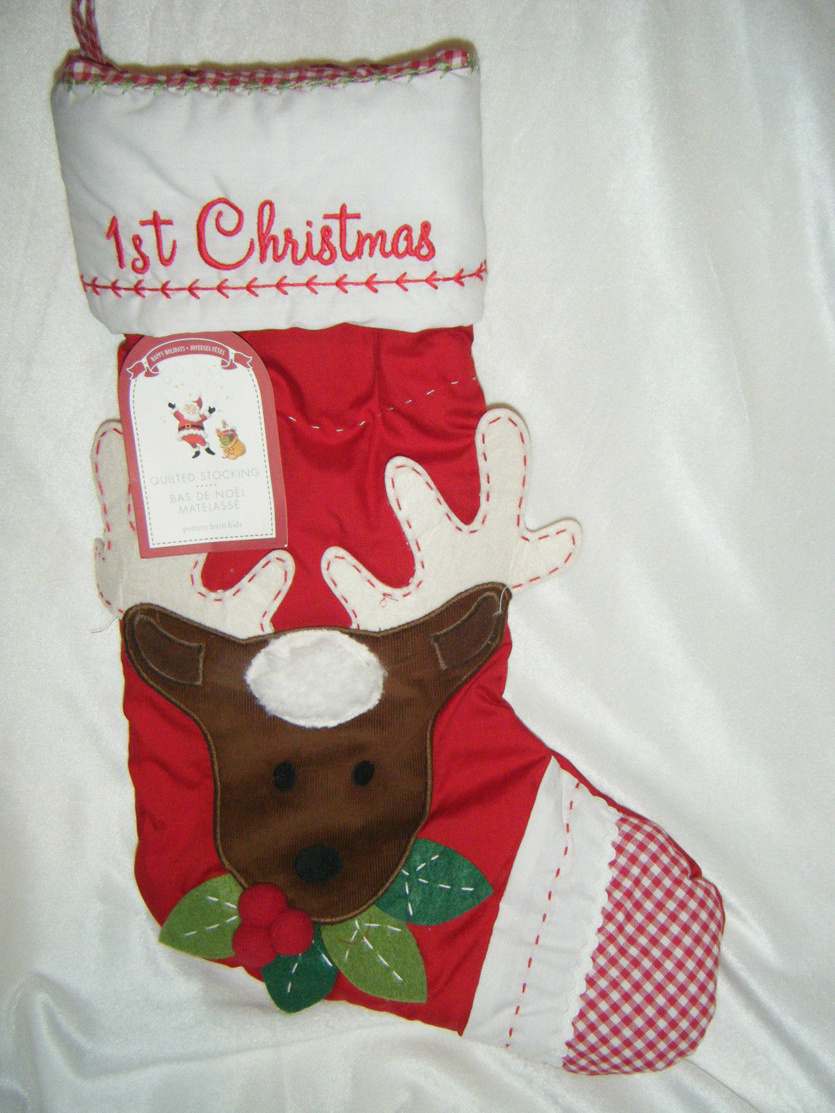 Pottery Barn Christmas Quilted Stocking And 13 Similar Items