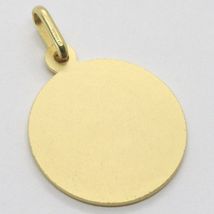 18K YELLOW GOLD ST SAINT FRANCIS FRANCESCO ASSISI MEDAL, MADE IN ITALY, 15 MM image 5