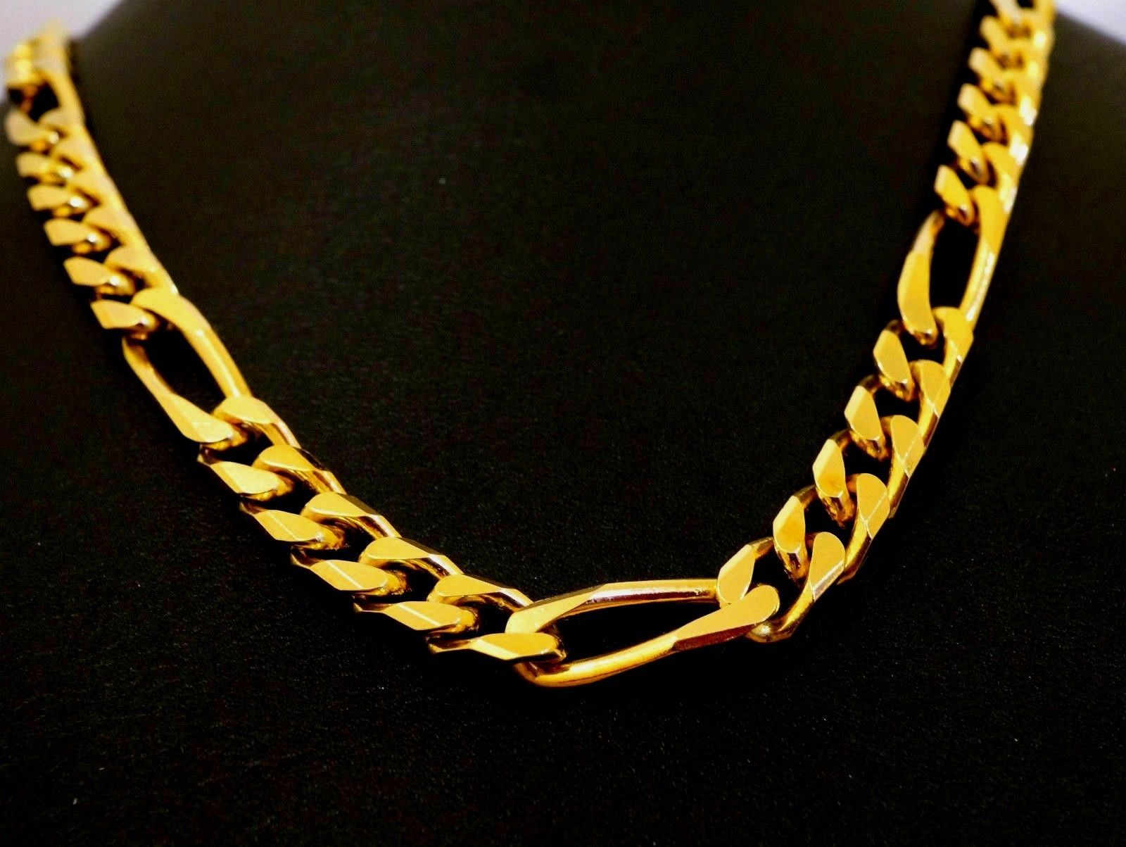 Handmade Design 22 K Yellow Gold Figaro 