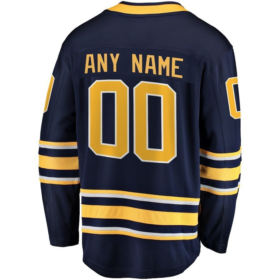 Men's Buffalo Sabres 2018 Custom Name and Number Jersey Sewn on Deep