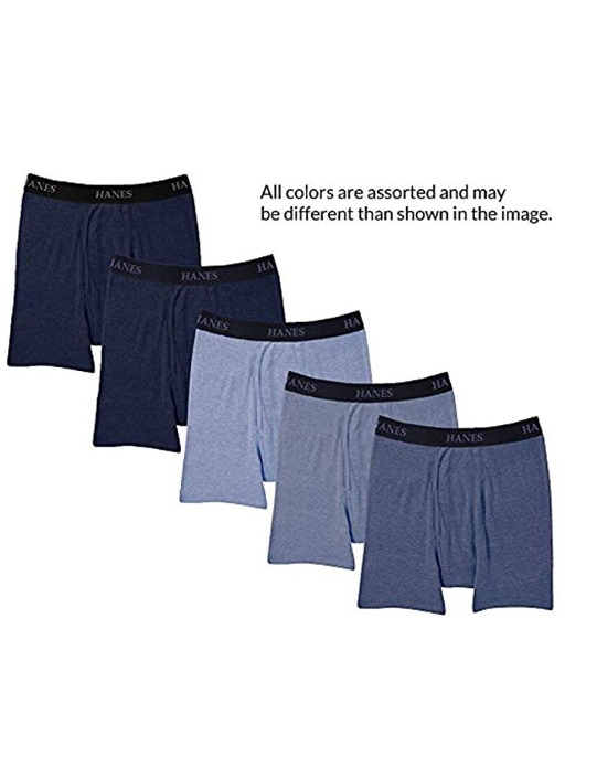 Hanes Classics Mens Assorted Dyed Boxer Briefs P5