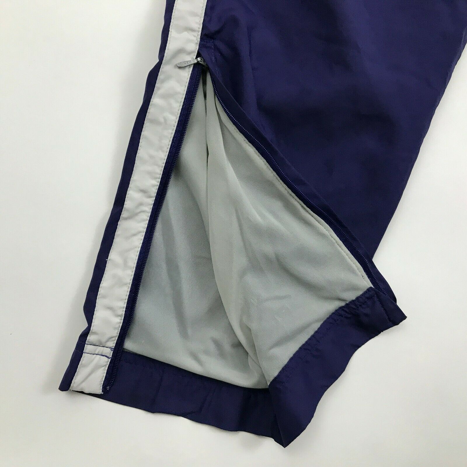 VINTAGE NIKE Womens Track Pants Size L 12 - 14 Purple Warm Up Pant Soft ...