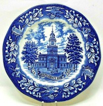 Bicentennial Plate Independence Hall Avon Special Edition 1776-1976 Blue Vtg (G4 - $14.69