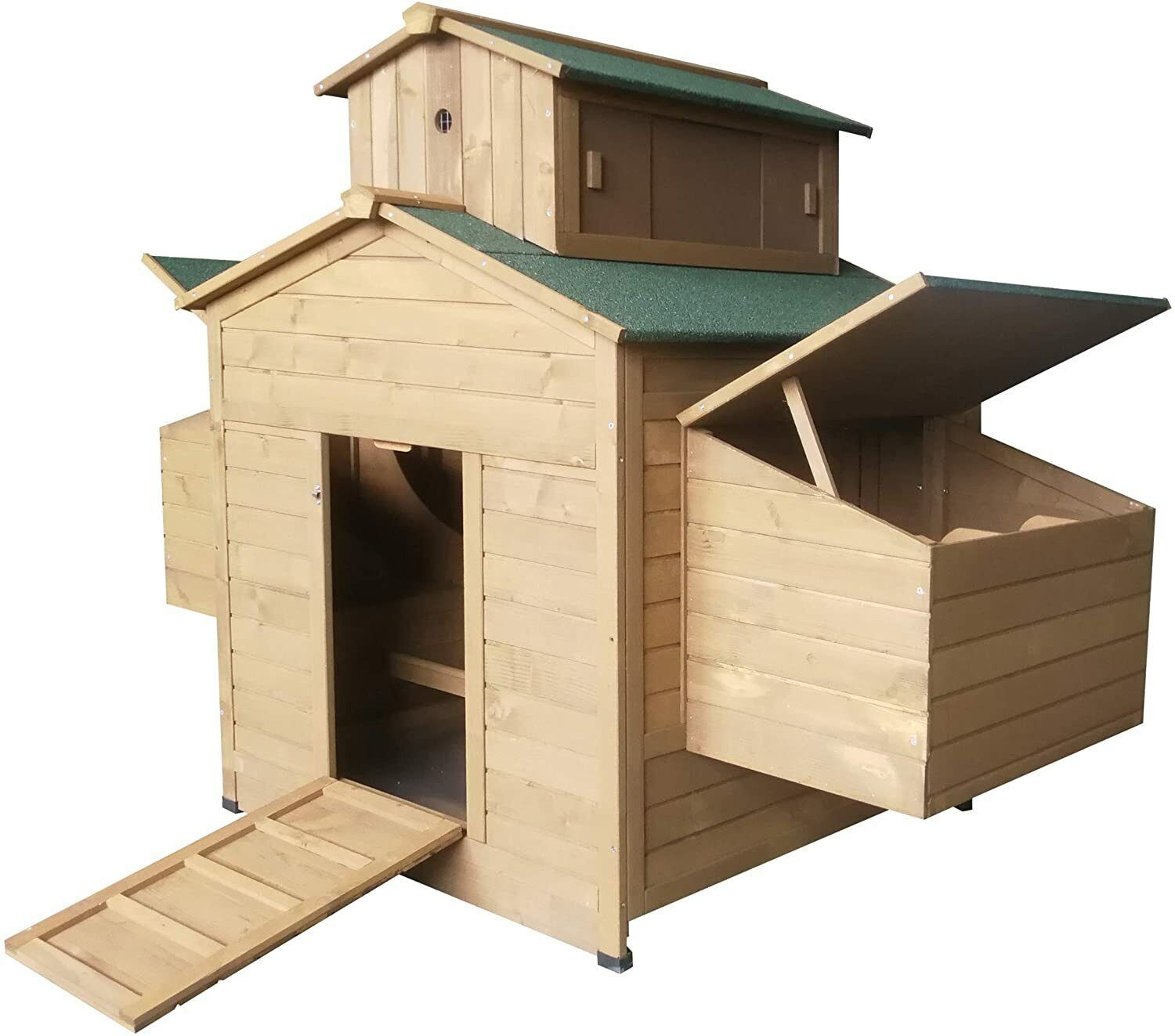 Deluxe Large Backyard Wood Chicken Coop Hen House 6-10 Chickens w 6 ...