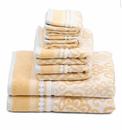 Nicole Miller Bathroom Towel Set 6 pc Cotton Bath Towel ...