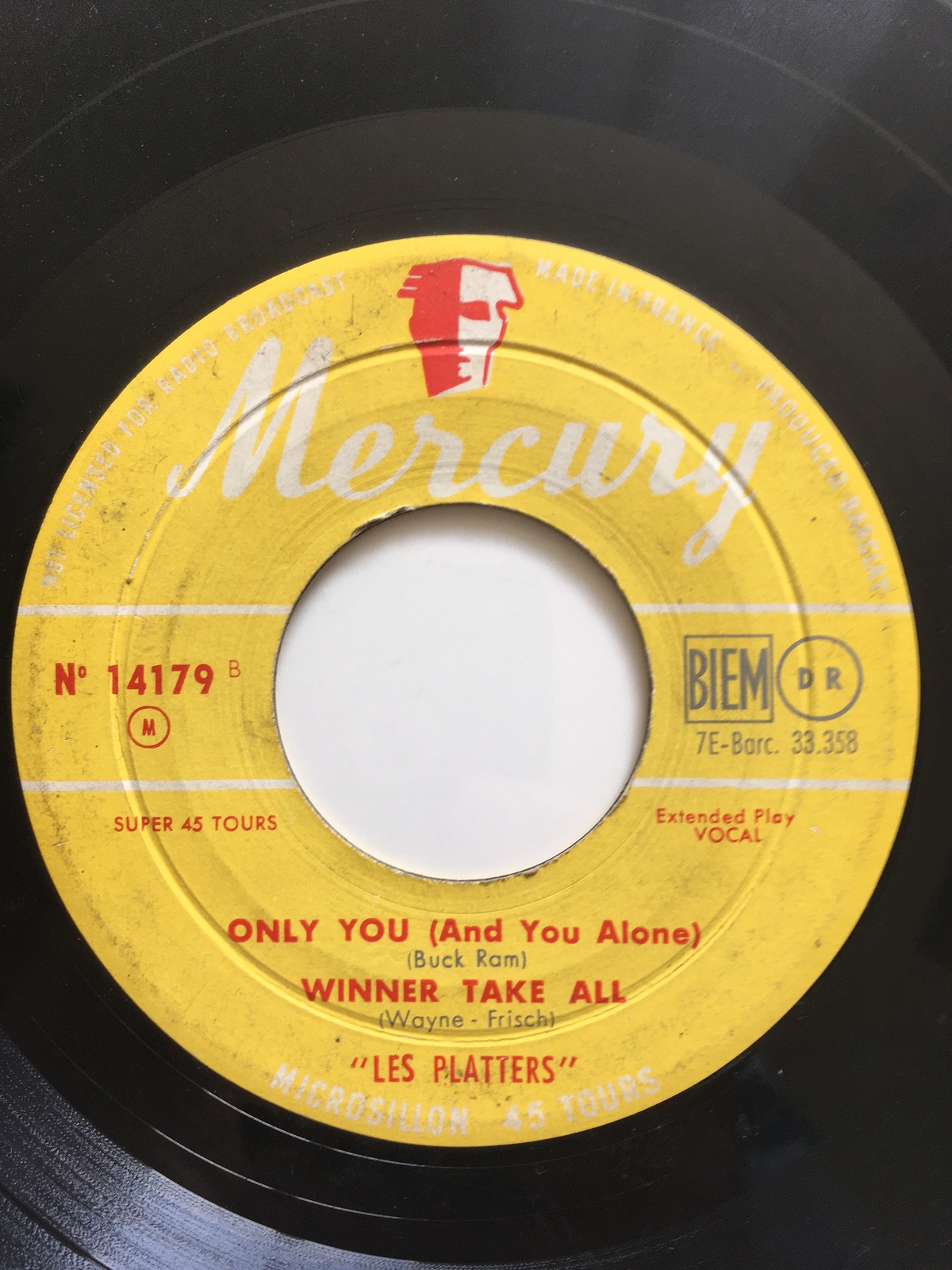 THE PLATTERS FRENCH VINYL EP (1958) Vinyl Records