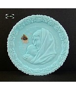 Fenton Blue Satin 1971 Mothers Day Plate Mib No. 1 - $9.95