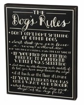 The Dog's Rules Box Sign Primitives by Kathy 13.25" x 17" wood Dog Rule - $24.95