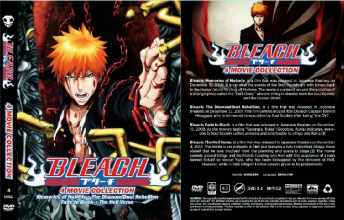 Bleach Complete Collection Anime Vol.1-366 (2 Box) + 4 Movie English ...