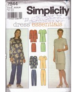 Simplicity Sewing Pattern 7844 Misses Womens Tunic Top Skirt Pants  - $9.98
