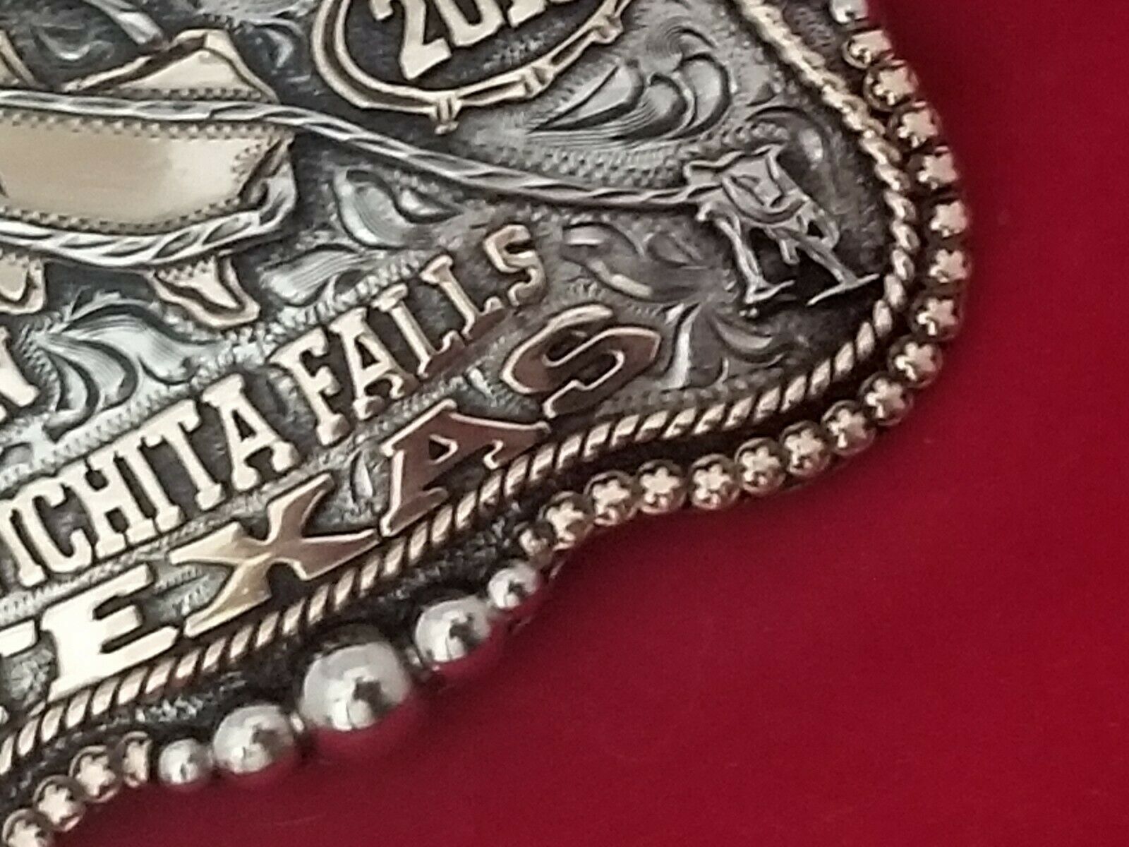 2015 VINTAGE RODEO TROPHY BELT BUCKLEWICHITA FALLS TEXAS ROPING