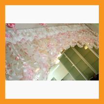 pink balloon shades valance curtain sheer window treatment kitchen waverly drape - $39.00